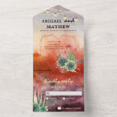 Prachtige, zuinige zonneschijnse Geometrische brui All In One Uitnodiging (Binnen)