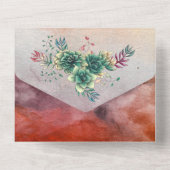 Prachtige, zuinige zonneschijnse Geometrische brui All In One Uitnodiging (Achterkant)