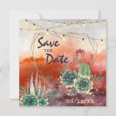 Prachtige, zuinige zonneschijnse Geometrische brui Save The Date (Voorkant)