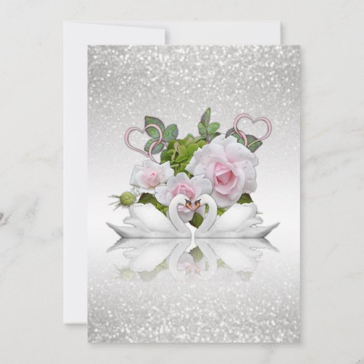 Prachtige Zwaan Verjaardag Kaart (Achterkant)