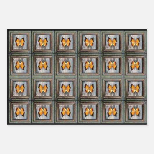 Prachtige zwart-Bordered Charaxes Butterfly V2 Inpakpapier Vel (Voorkant 3)