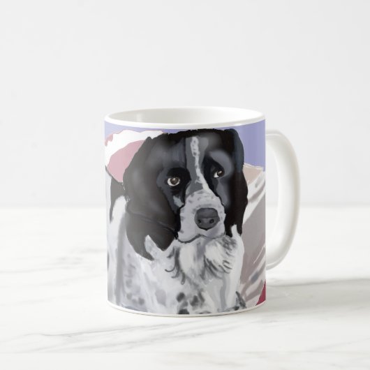 Prachtige zwart-witte Springer Spaniel Koffiemok (Voorkant rechts)
