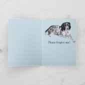Prachtige Zwart-Witte Springer Spaniel Sorry Kaart (Binnen)