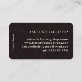 Prachtige zwarte bekleding, Abstracte afdruk Visitekaartje (Achterkant)