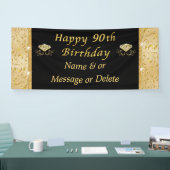 Prachtige zwarte en gouden 70e verjaardag banner (Beurs)