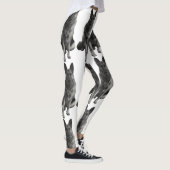 Prachtige zwarte en witte herder leggings (Rechts)