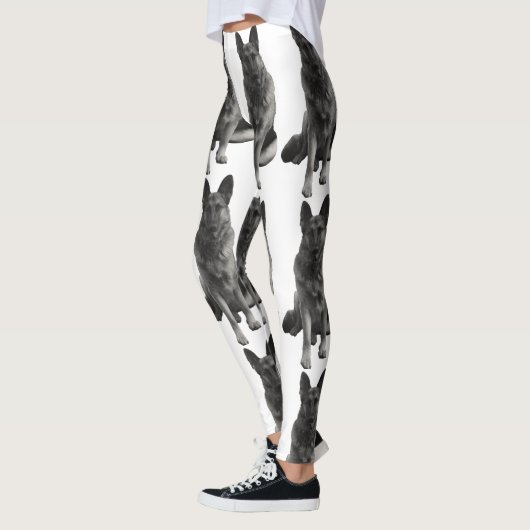 Prachtige zwarte en witte herder leggings (Links)