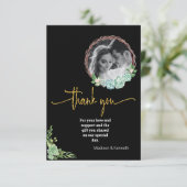 Prachtige zwarte eucalyptus Fab DANK U Foto Save The Date (Staand voorkant)