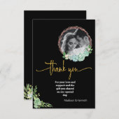 Prachtige zwarte eucalyptus Fab DANK U Foto Save The Date (Voorkant / Achterkant)