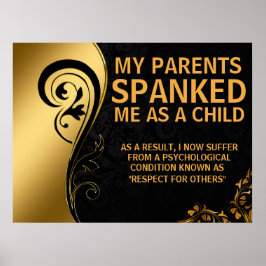 Prachtige zwarte/gouden ontwerpdraaikollen poster