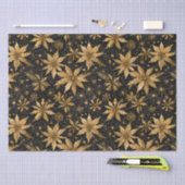 Prachtige zwarte gouden sneeuwvlokken kerst tissuepapier (Craft)