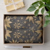 Prachtige zwarte gouden sneeuwvlokken kerst tissuepapier (Geschenk)