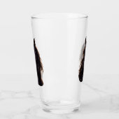 Prachtige zwarte hengst glas (Links)