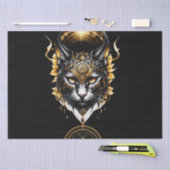 Prachtige zwarte kat. tissuepapier (Craft)