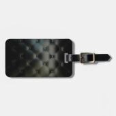 Prachtige zwarte lederen textuur bagagelabel (Voorkant horizontaal)