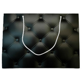 Prachtige zwarte lederen textuur large cadeautasje