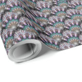 Prachtige, ZWARTE MANDALA Wrapping Paper Cadeaupapier (Rol Hoek)