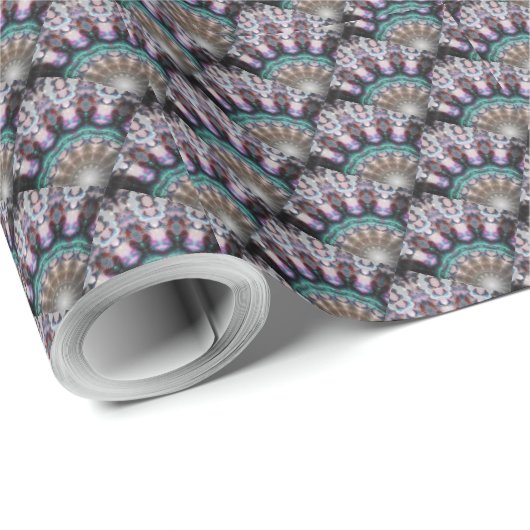 Prachtige, ZWARTE MANDALA Wrapping Paper Cadeaupapier (Rol Hoek)