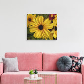 Prachtige zwarte ogen Susan bloem Canvas Afdruk (Insitu (Woonkamer))