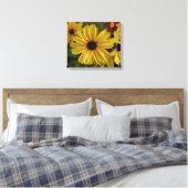 Prachtige zwarte ogen Susan bloem Canvas Afdruk (Insitu (Slaapkamer))