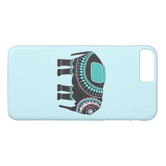Prachtige zwarte  olifant, koel, uniek Case-Mate iPhone case (Achterkant (Horizontaal))