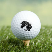 Prachtige Zwarte Paardenkop Golfballen (Insitu Shirt)