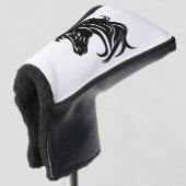 Prachtige Zwarte Paardenkop   Golfheadcover (3/4 voorkant)