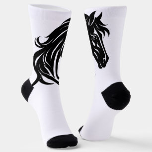 Prachtige Zwarte Paardenkop Sokken