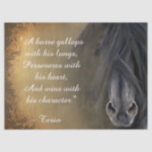 Prachtige zwarte paarse Inspirerend prijsopgave Tissuepapier (Voorkant)