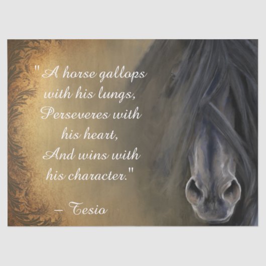 Prachtige zwarte paarse Inspirerend prijsopgave Tissuepapier (Voorkant)