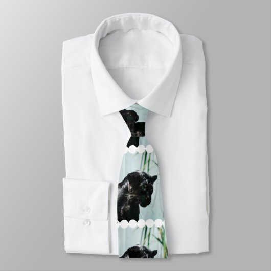 Prachtige zwarte panter stropdas (Gebonden)