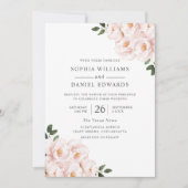 Prachtige zwarte roze ellegant Winter Spring Weddi Kaart (Voorkant)