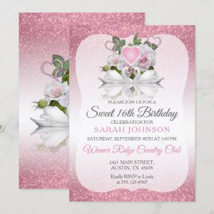 Prachtige zweet 16e verjaardag kaart