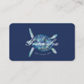 Prachtige zwemmende oceaan Zee schildpad illustrat Visitekaartje (Voorkant)