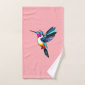 Prächtiger Kolibri - Farbige Illustration Bad Handdoek (Handdoek)