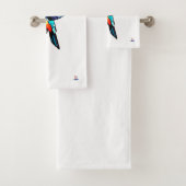 Prächtiger Kolibri - Farbige Illustration Bad Handdoek (Insitu)