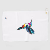 Prächtiger Kolibri - Farbige Illustration Golfhanddoek (Horizontaal)