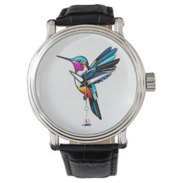Prächtiger Kolibri - Farbige Illustration Horloge