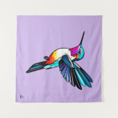 Prächtiger Kolibri - Farbige Illustration Wandkleed (Voorkant (horizontaal))