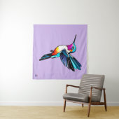 Prächtiger Kolibri - Farbige Illustration Wandkleed (In Situ (horizontaal))