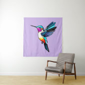 Prächtiger Kolibri - Farbige Illustration Wandkleed (In situ)