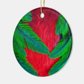 Prachtquetzal veerontwerp keramisch ornament (Links)