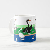 Prachtzwanen Praten? Koffiemok (Voorkant links)