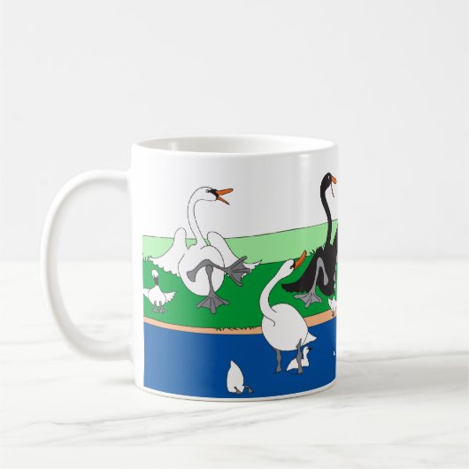 Prachtzwanen Praten? Koffiemok (Links)