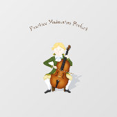 "Practice Maintains Perfect" Cello Player Haydn Raamsticker (Vel)