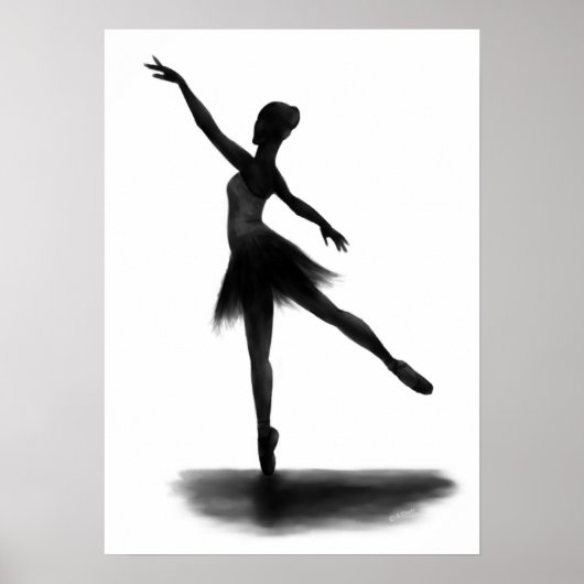 "Practice Makes Perfect" ballerina poster (Voorkant)