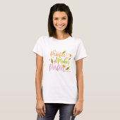 Practice Makes Perfect Inspirational Quote Design T-shirt (Voorkant volledig)