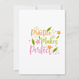 Practice Makes Perfect Motivational Quote Design Kaart