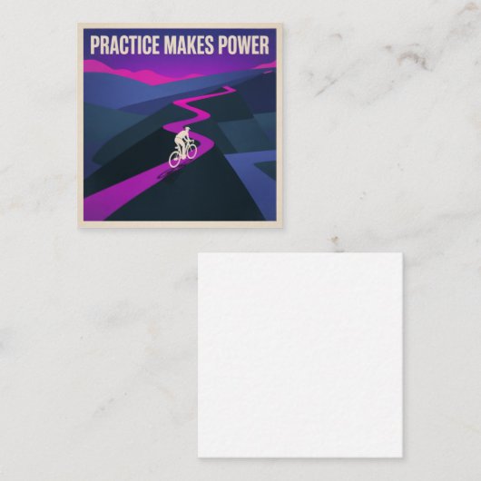 Practice Makes Power Notitiekaartje (Voorkant / Achterkant)