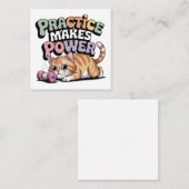 Practice Makes Power Vierkante Visitekaartje (Voorkant / Achterkant)